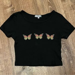 urban outfitters (truly madly deeply) butterfly top